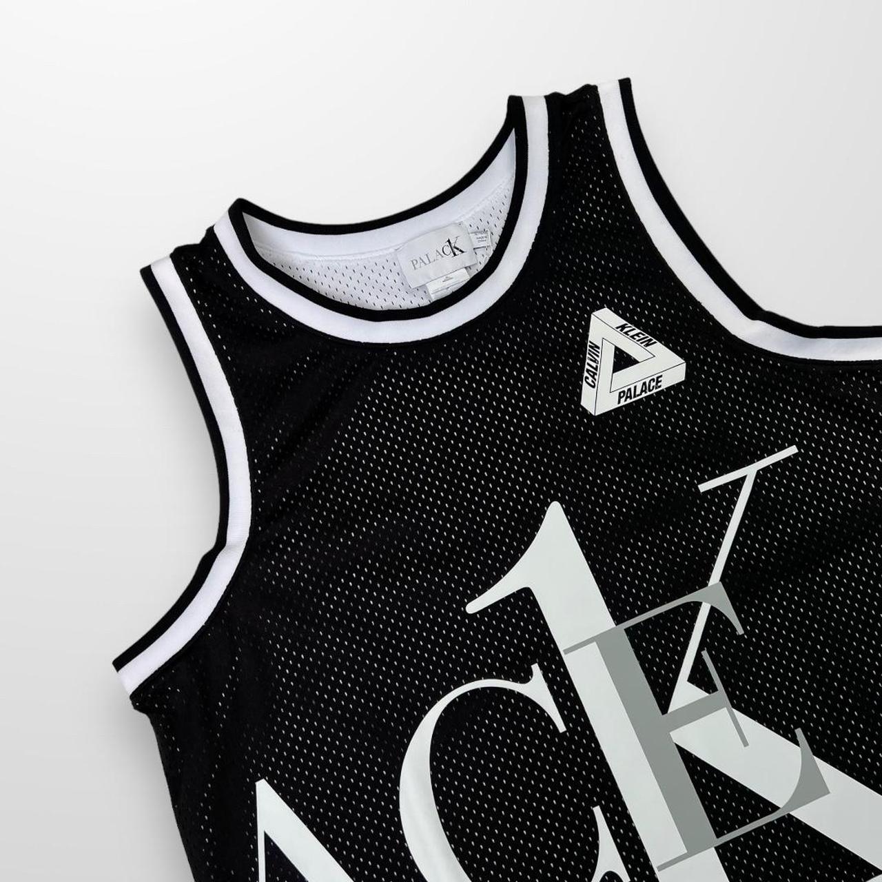 Palace x Calvin Klein Reversible Basketball Vest In Black & White