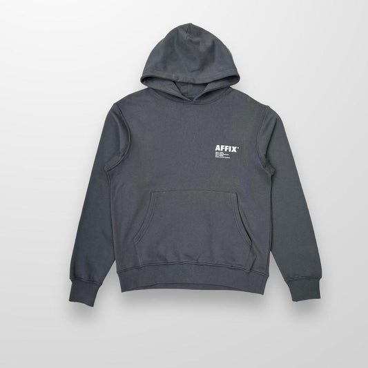 Affix AFFXWRKS Standardised Hooded Sweatshirt In Dark Grey