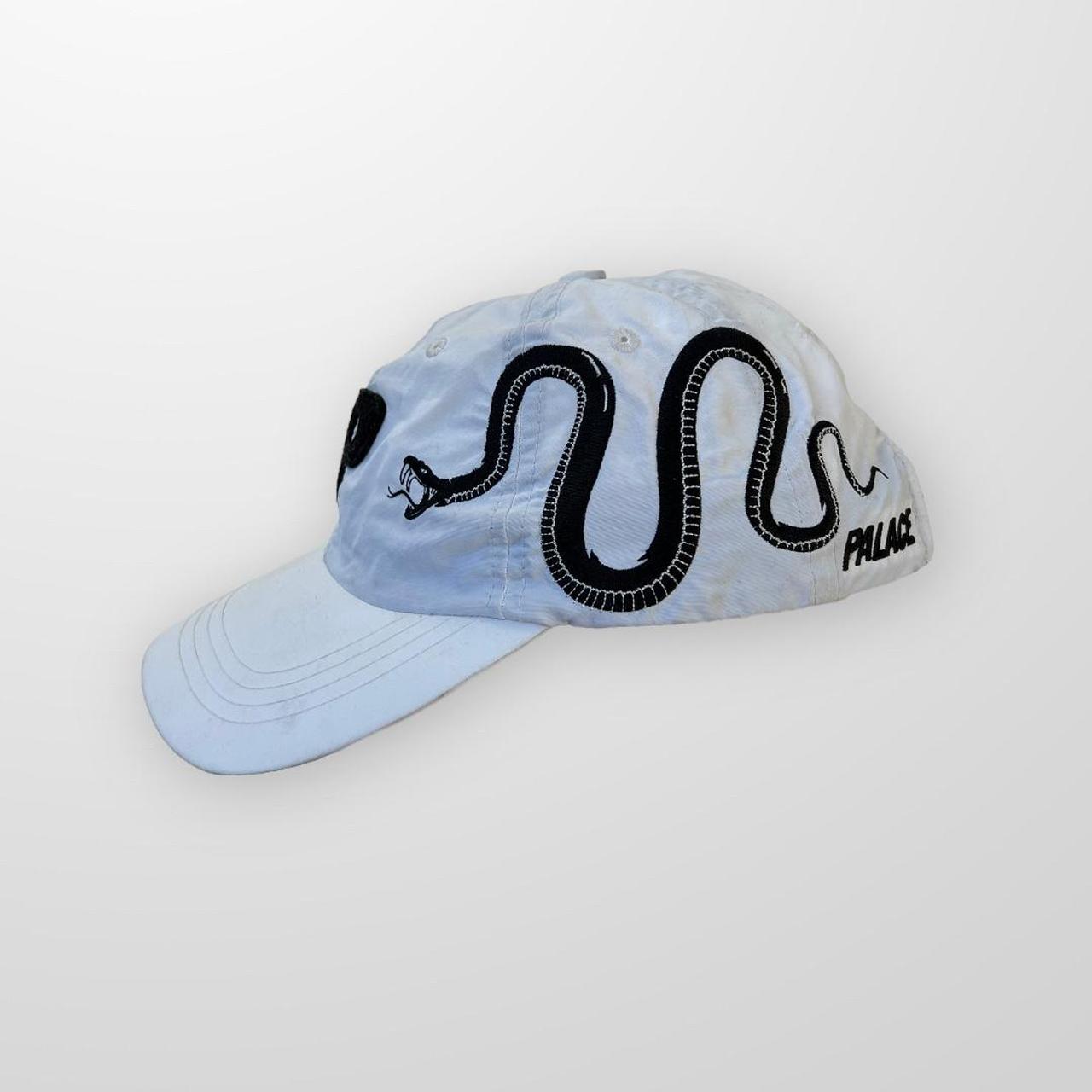 Palace Snake P 6-Panel Cap In White & Black