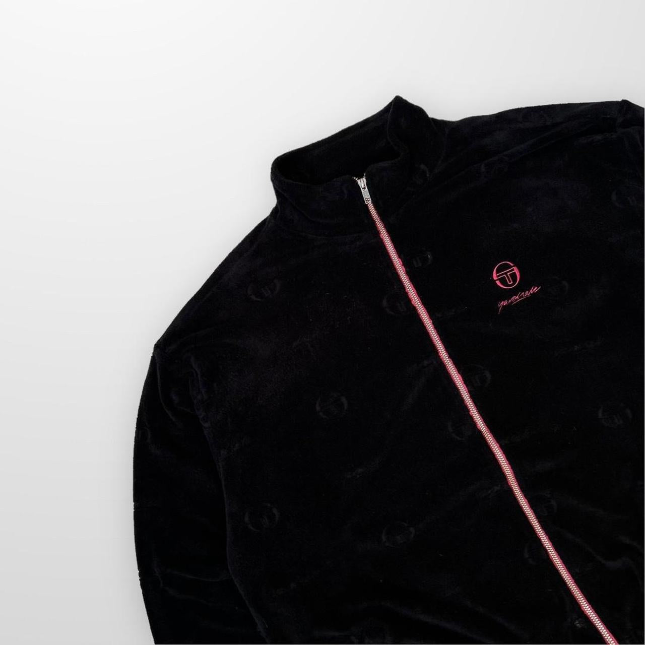 Yardsale x Sergio Tacchini Terry Track Jacket In Black & Red