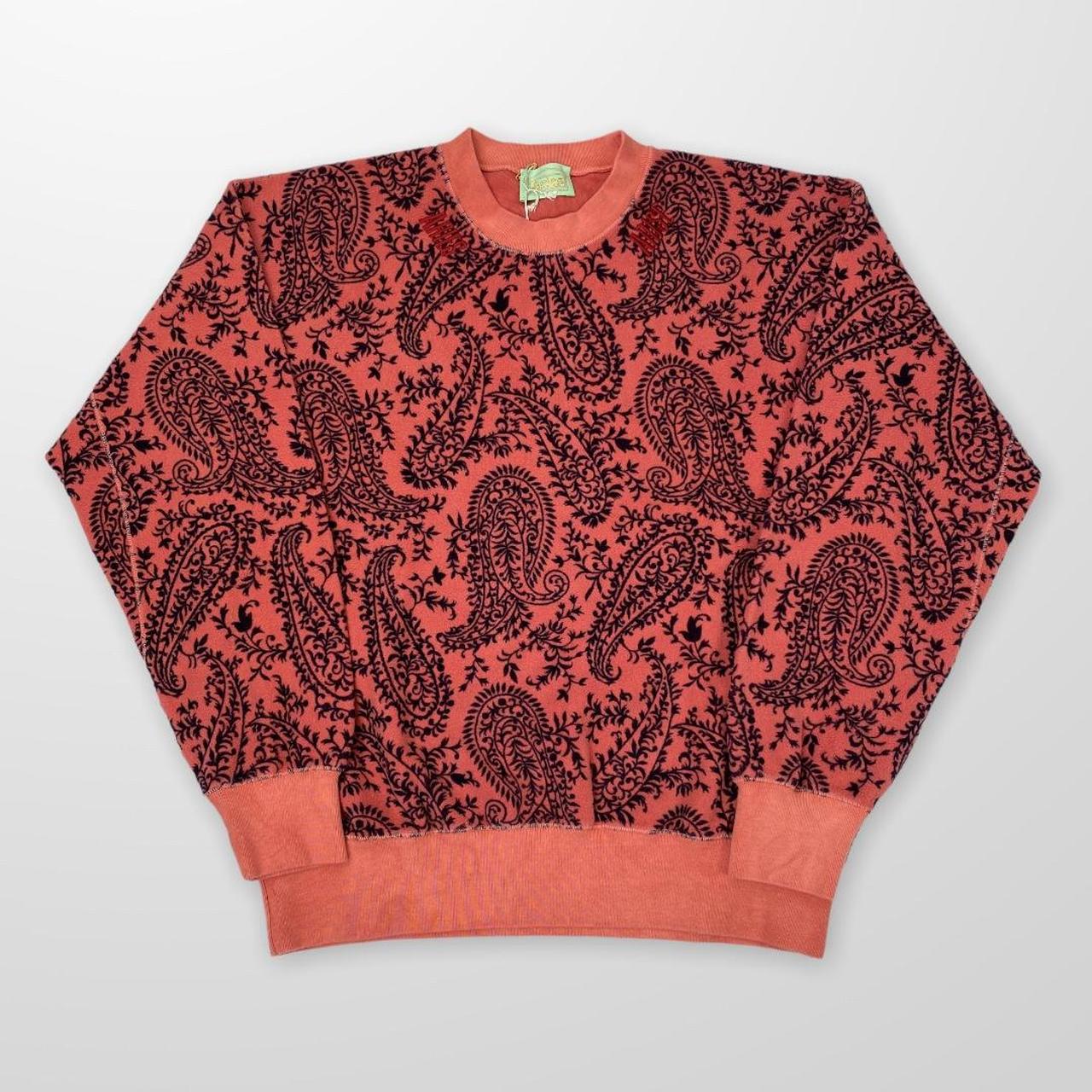 Aries Felpa Paisley Reverse Sweatshirt In Coral