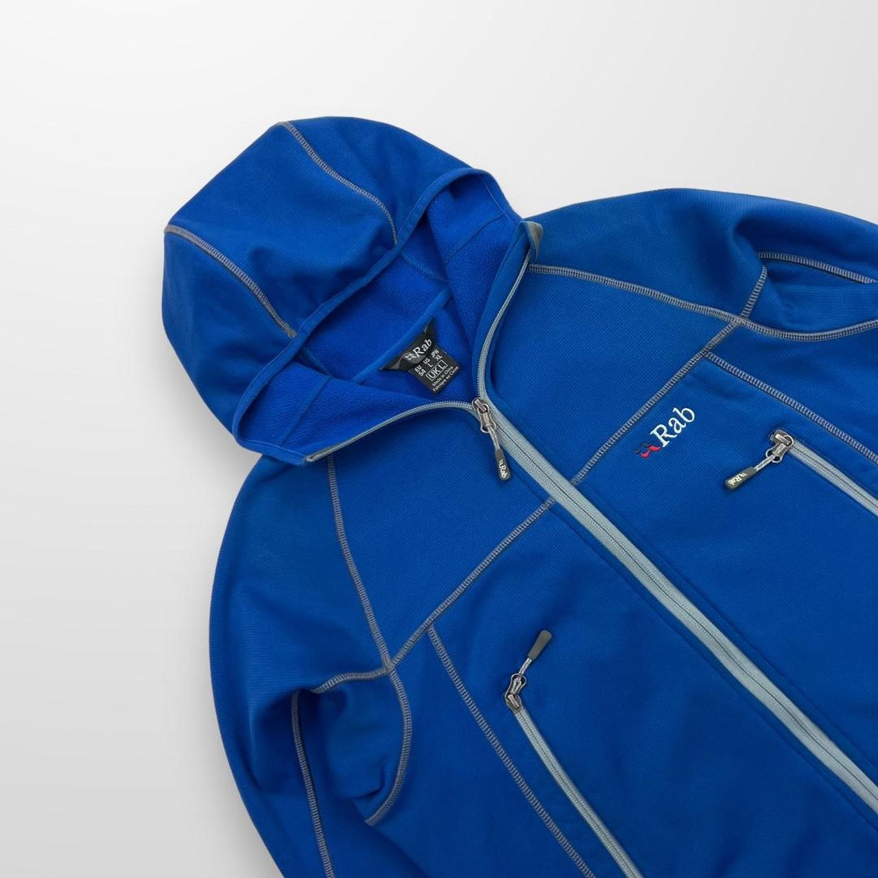 Rab Shadow Hoodie In Blue & Grey Contrast Stitching