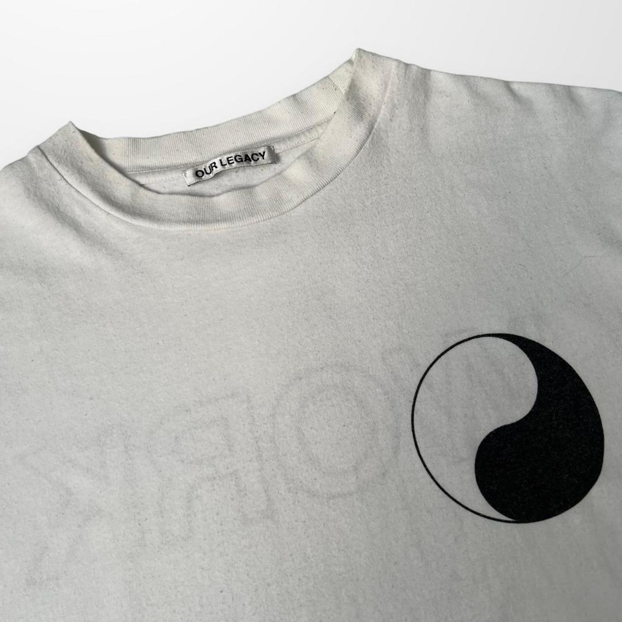 Our Legacy Work Shop Yin Yan T-Shirt In White & Black