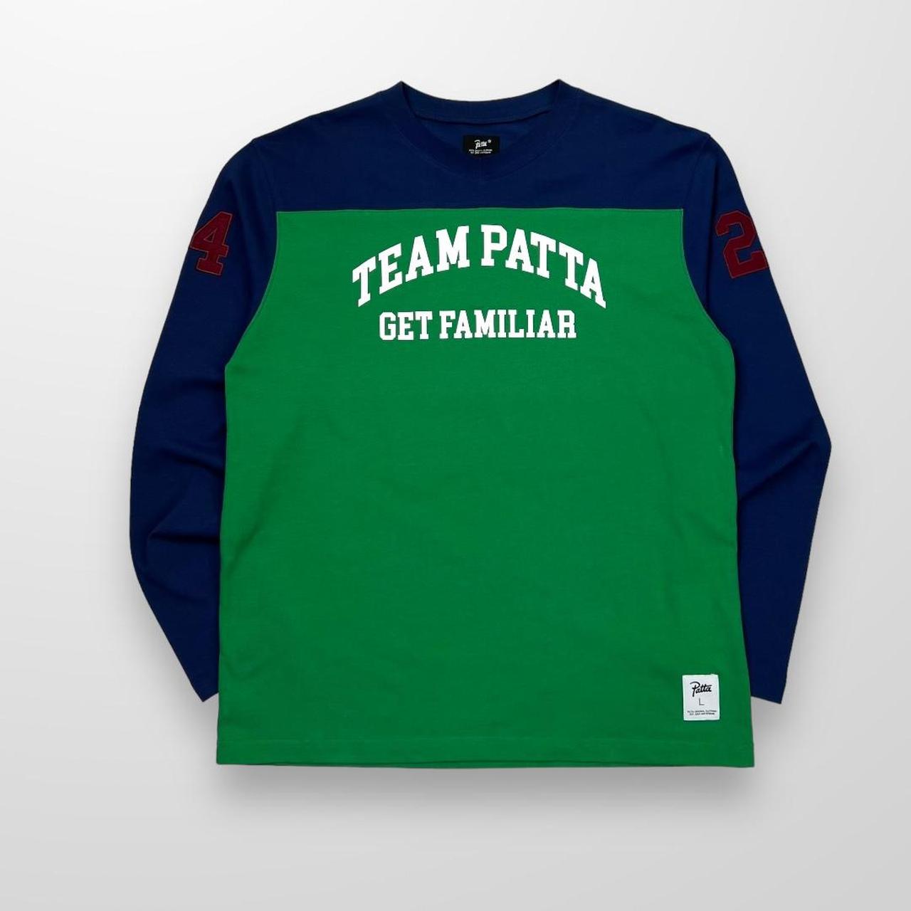 Patta Get Familiar Hockey Jersey / LS T-Shirt In Green & Navy