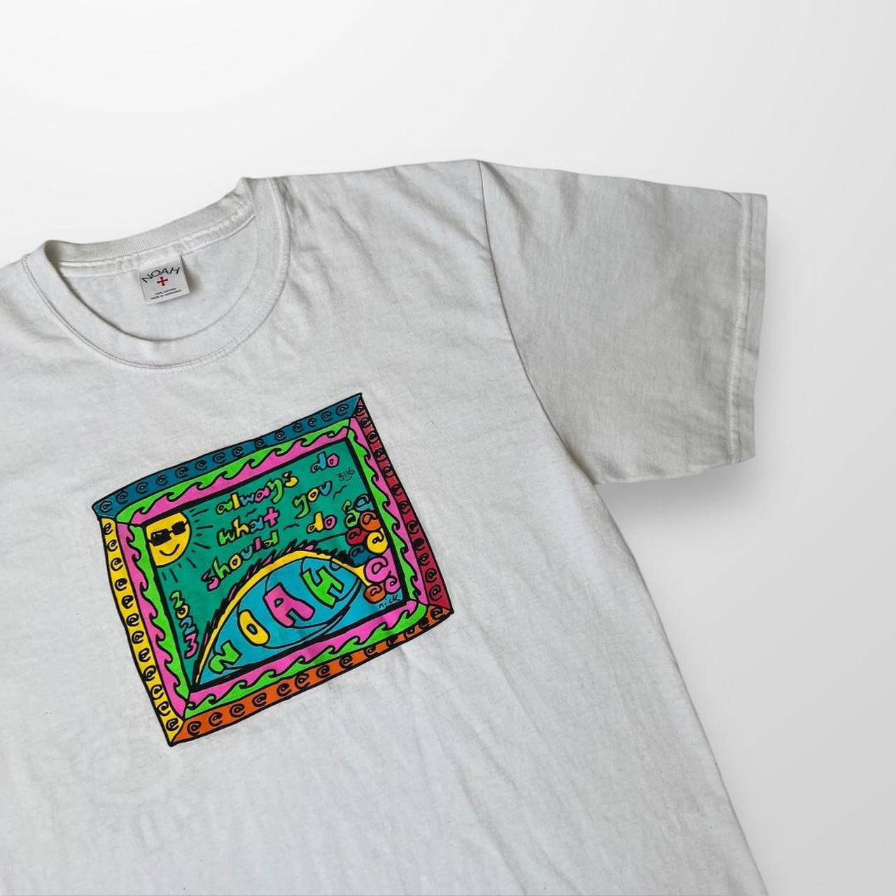 Noah x Always Do What You Should Do Wave T-Shirt In White