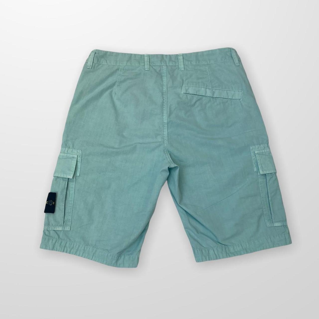 Stone Island Cargo Shorts In Aqua / Sky Blue
