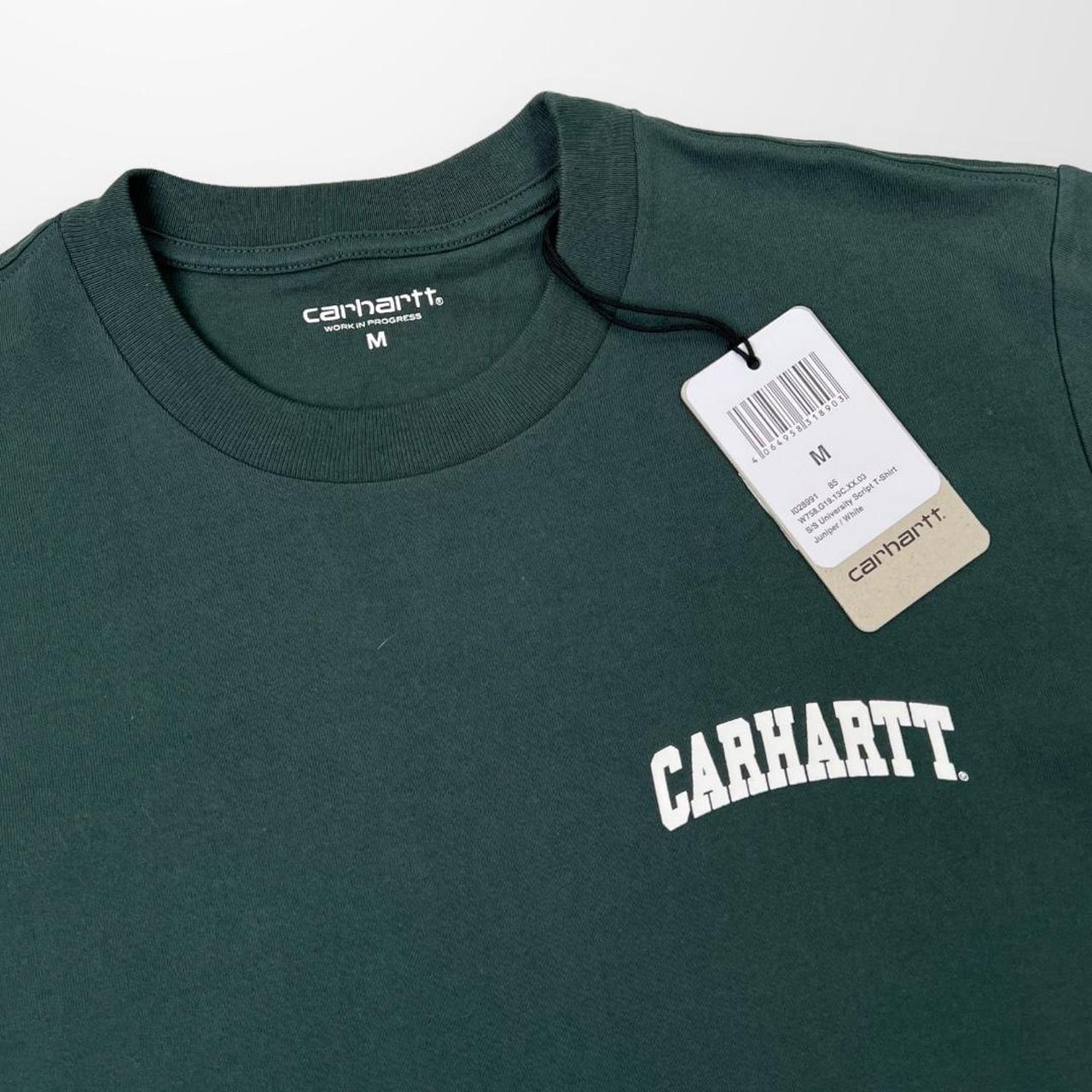 Carhartt WIP S/S University Script T-Shirt In Botanic Green