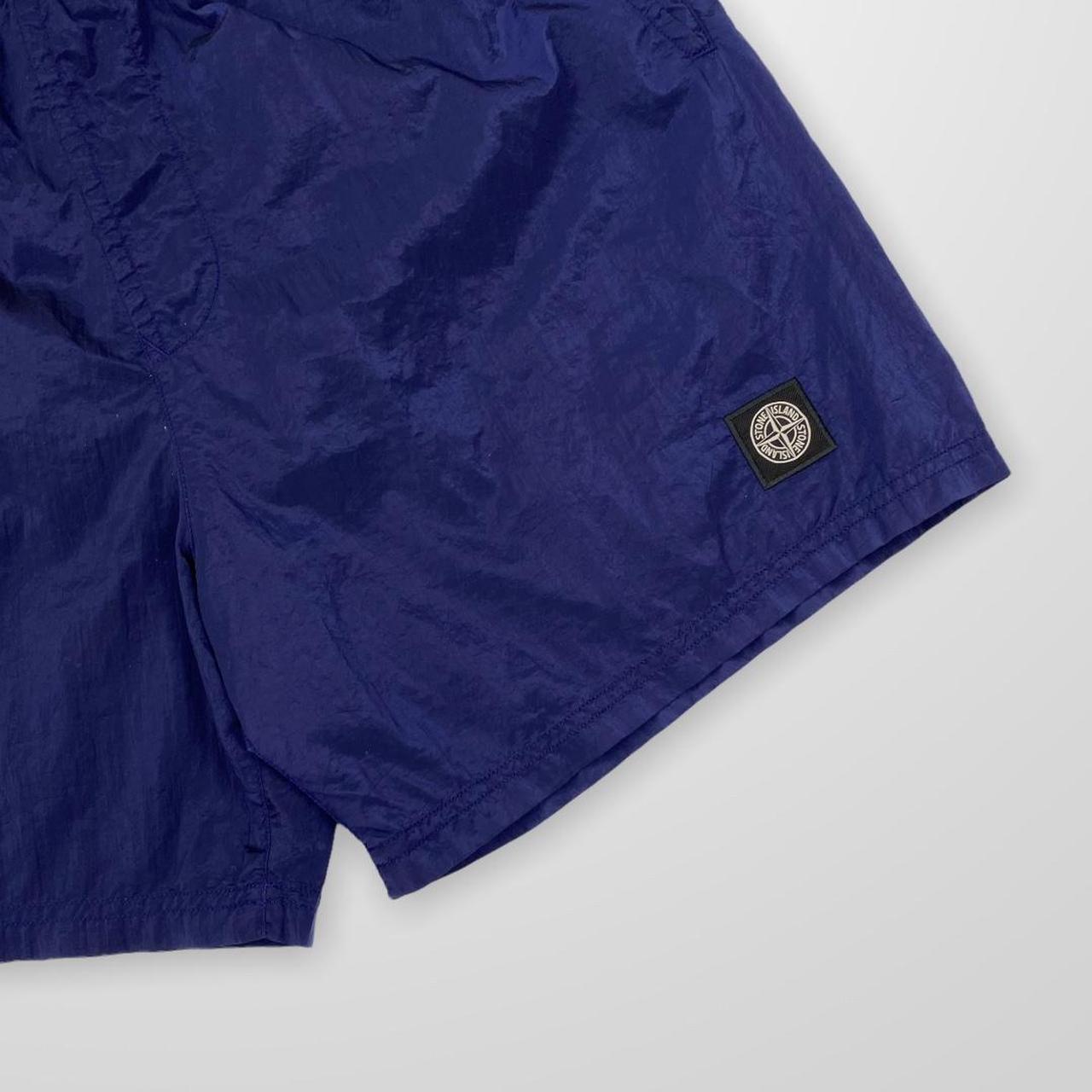 Stone Island Nylon Metal Shimmer Swim Shorts In Deep Blue