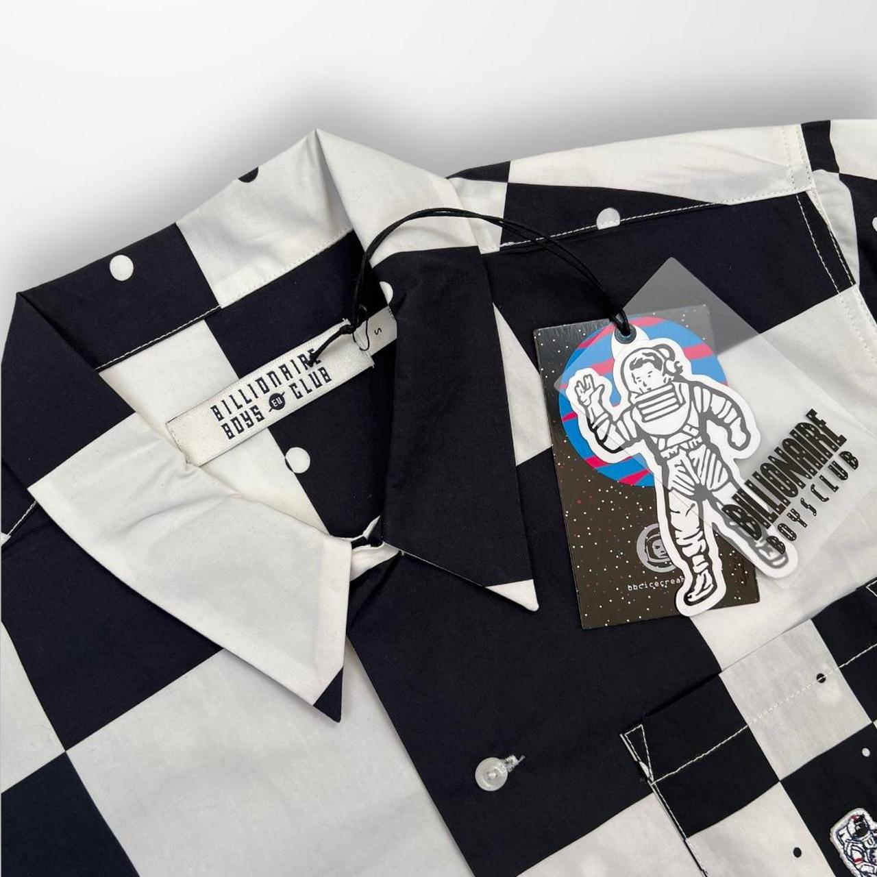 Billionaire Boys Club Space Check S/S Bowling Shirt In Black & White