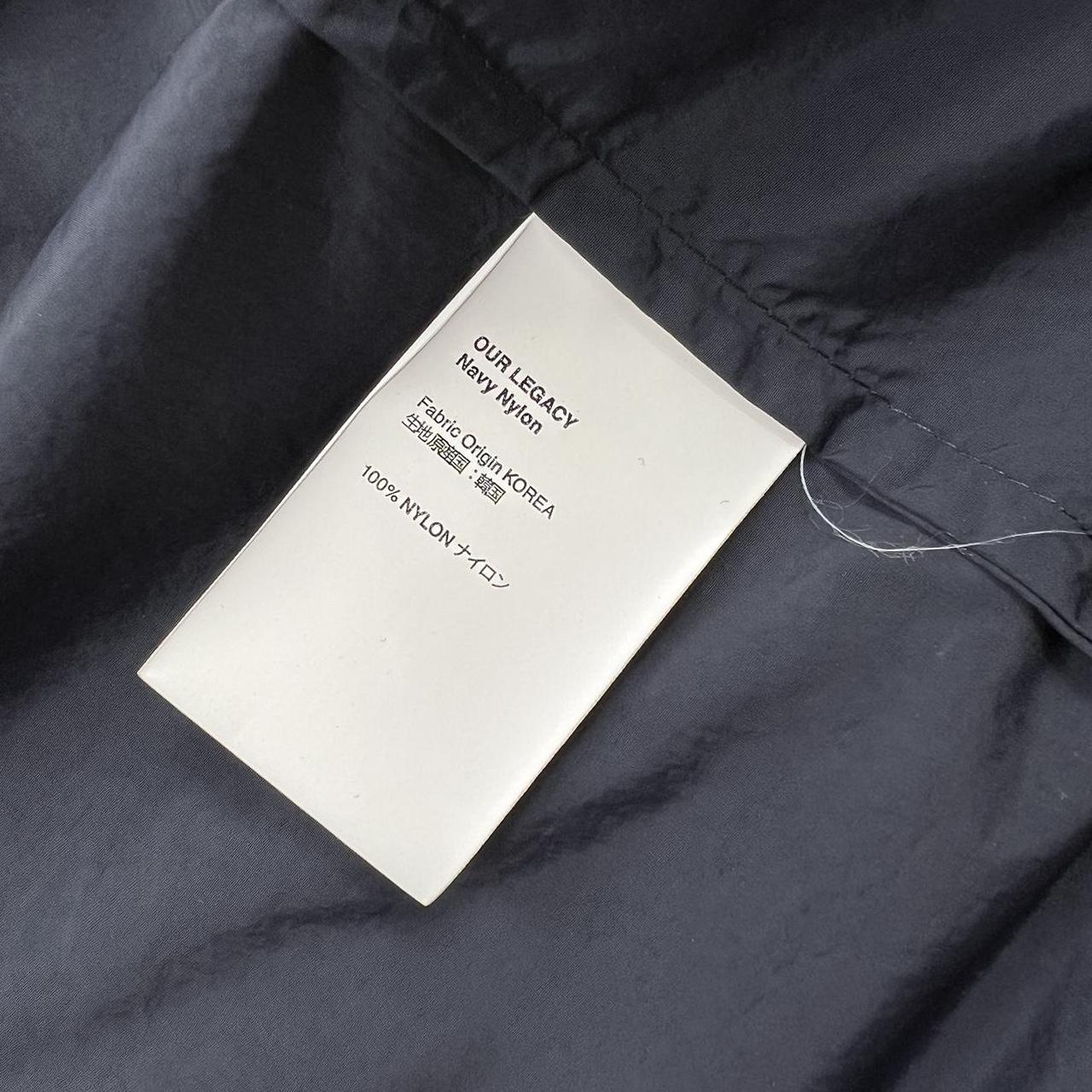 Our Legacy Nylon Jacket In Black W/ Silver Zip