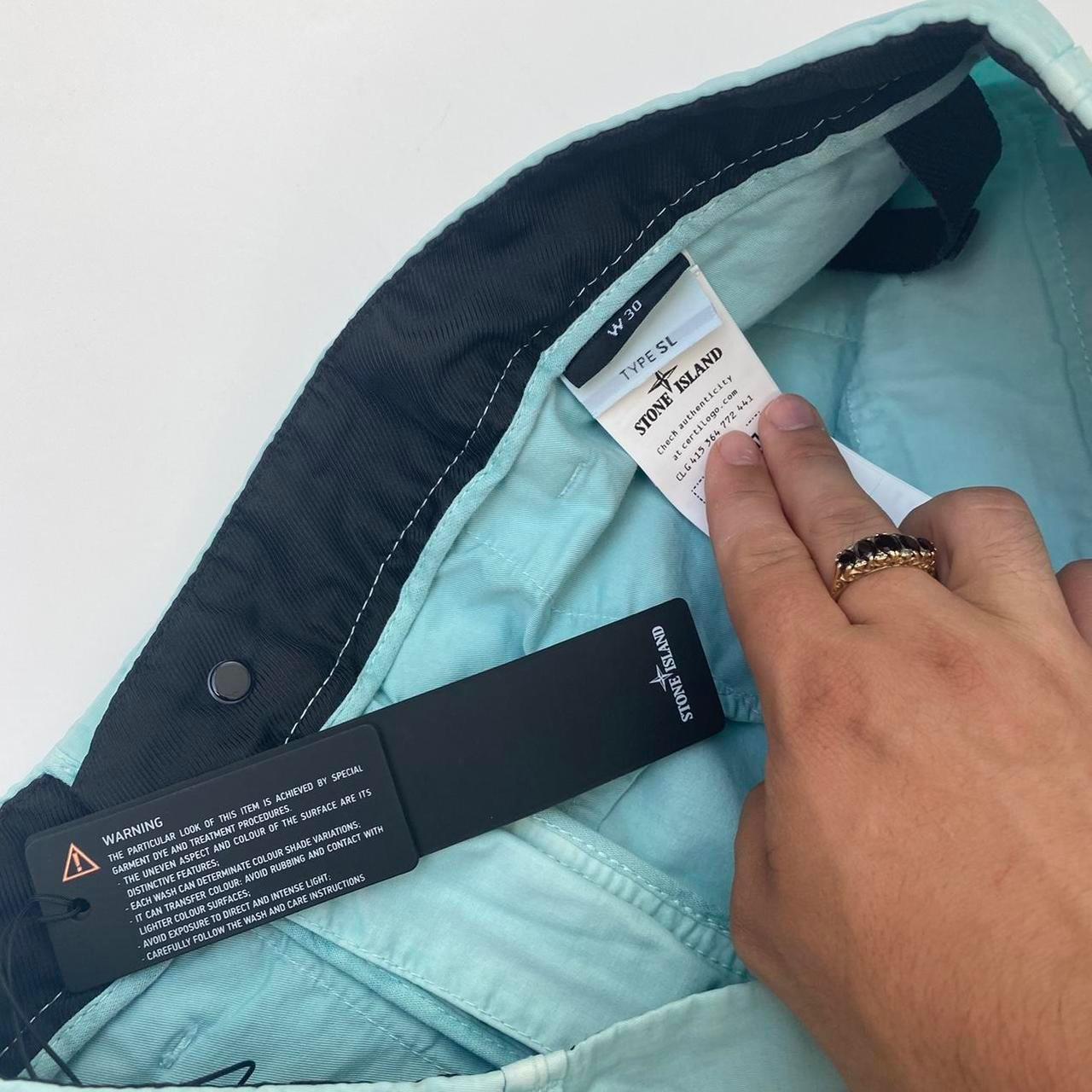Stone Island Cargo Shorts In Aqua / Sky Blue
