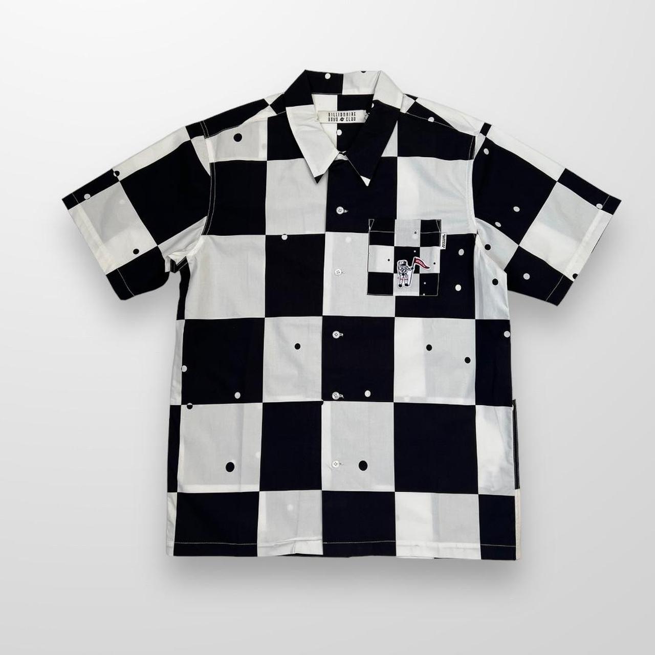 Billionaire Boys Club Space Check S/S Bowling Shirt In Black & White