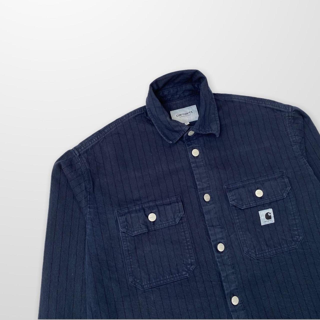 Carhartt WIP W' L/S Trade Shirt In Mizar / Black (Garment Dyed)