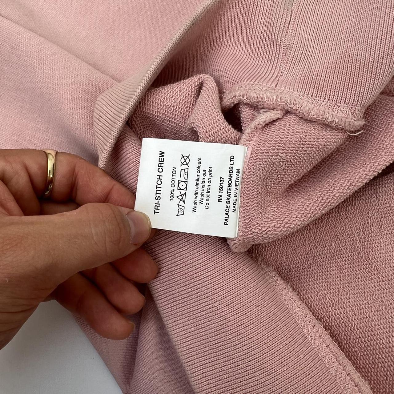 Palace Tri-Stitch Crew Sweatshirt In Pink