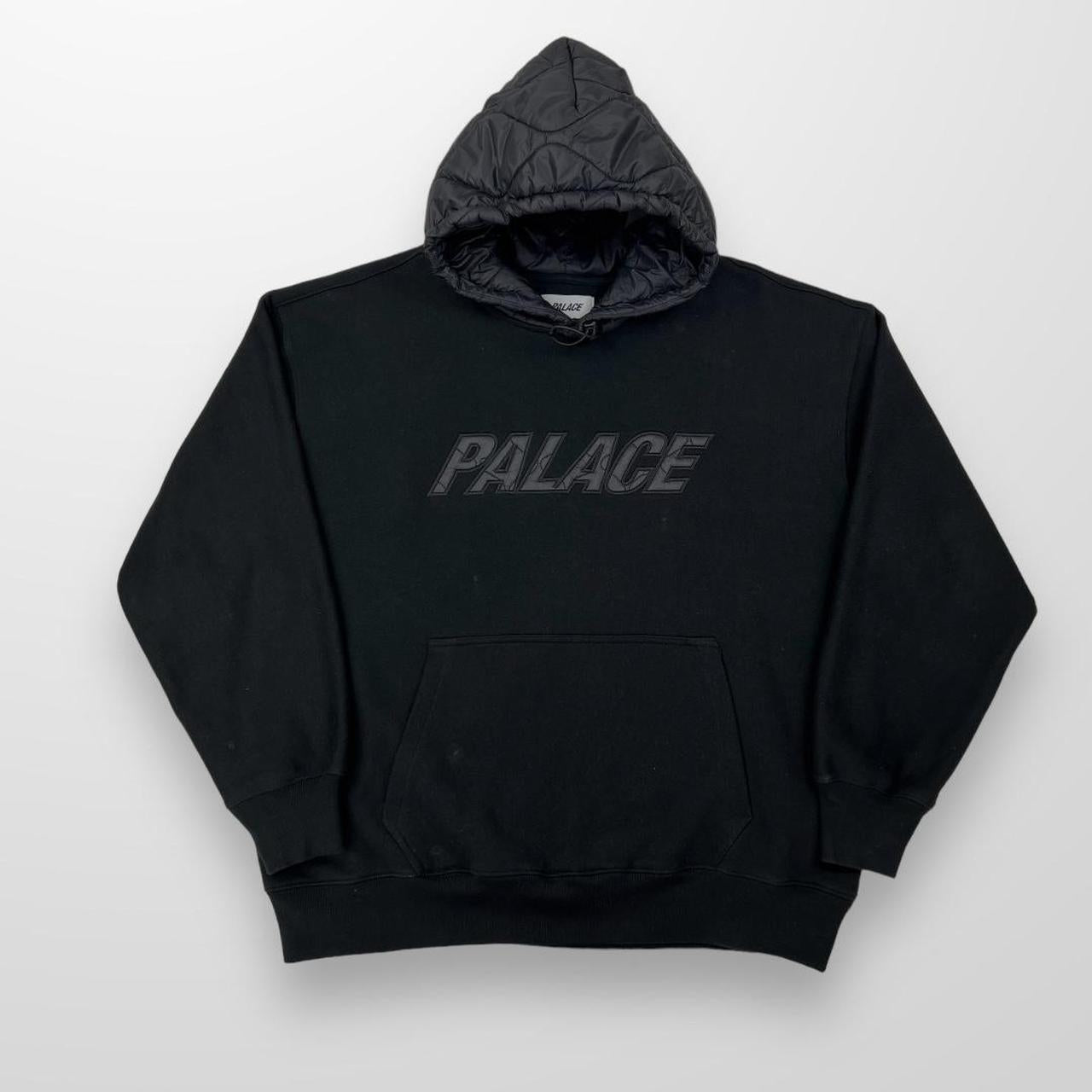 Palace Baffled Hoodie In Black