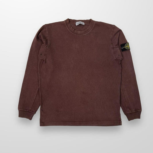 Stone Island Lightweight Sweatshirt / Heavy LS T-Shirt In Brown