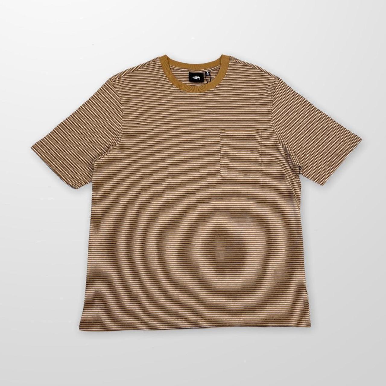 Stussy Mini Stripe Tee T-Shirt In Orange