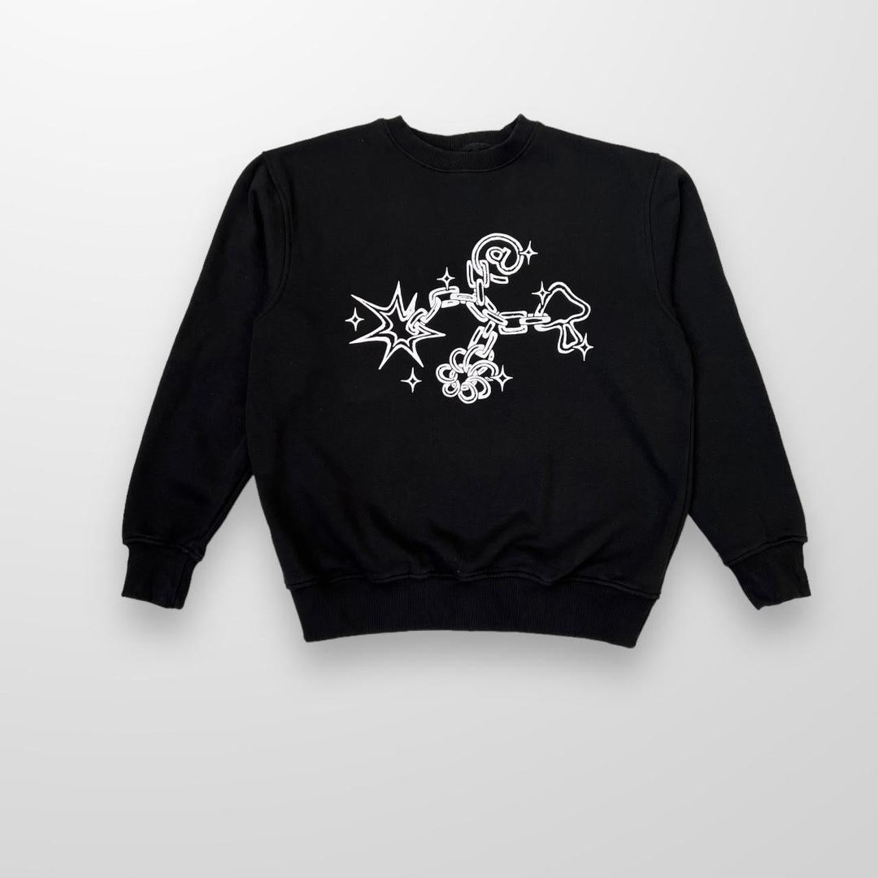 ADWYSD Chain Crewneck Sweatshirt In Black & White