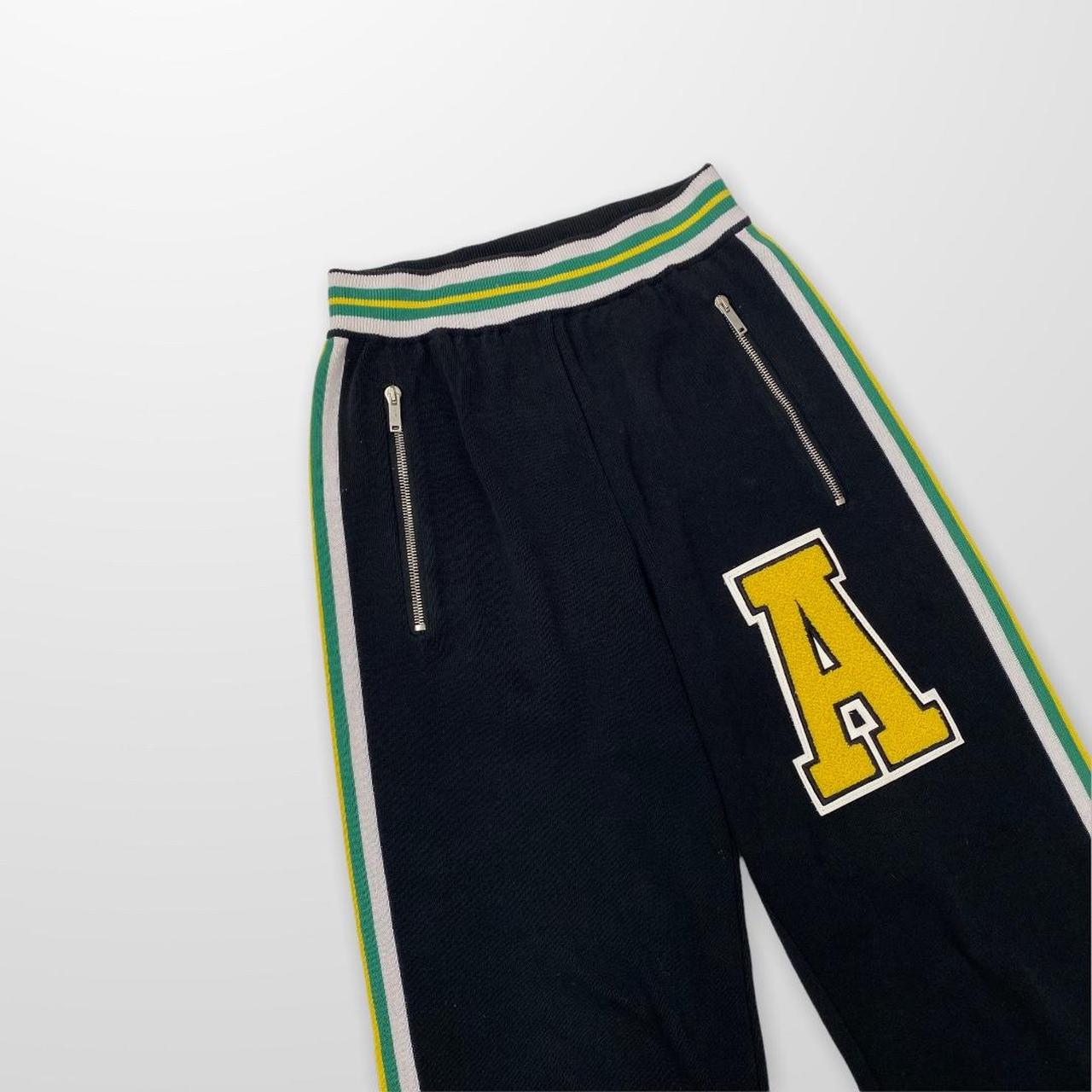 Palm Angels Jogging Bottoms In Black & Yellow
