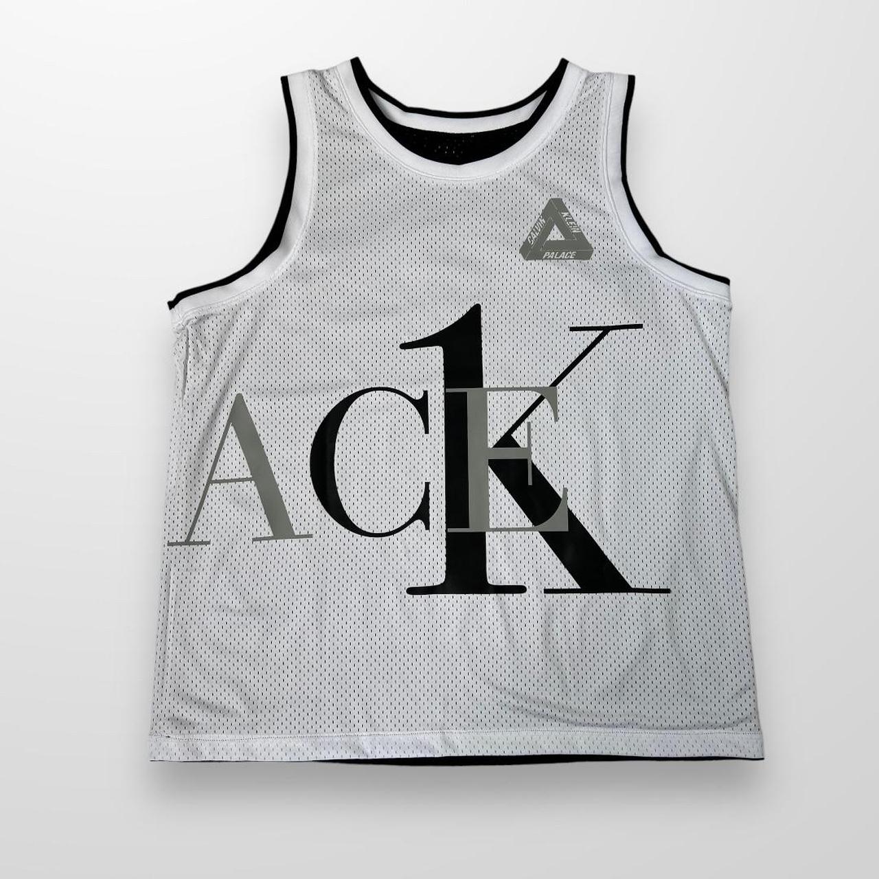 Palace x Calvin Klein Reversible Basketball Vest In Black & White