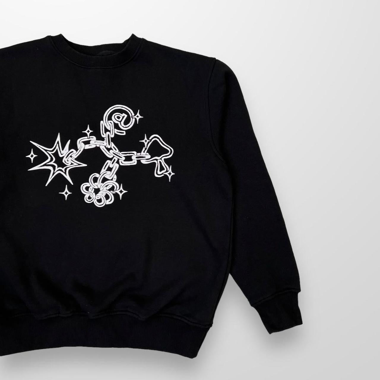 ADWYSD Chain Crewneck Sweatshirt In Black & White