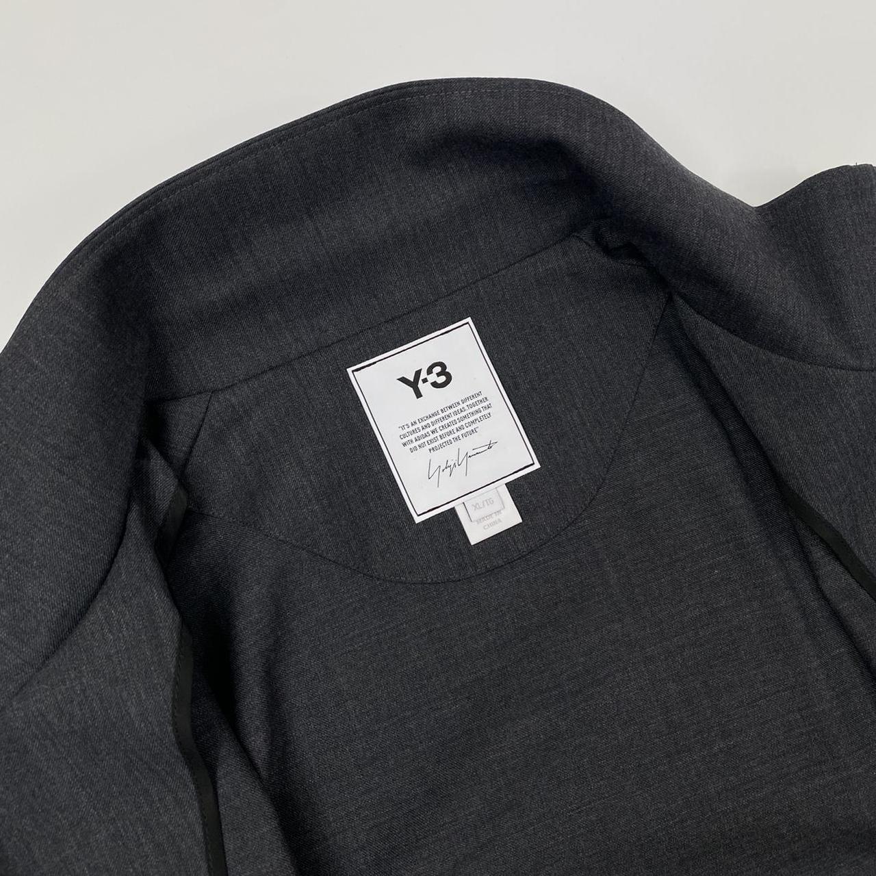 Y-3 Classic Logo Zip Up Track Jacket In Charcoal Grey
