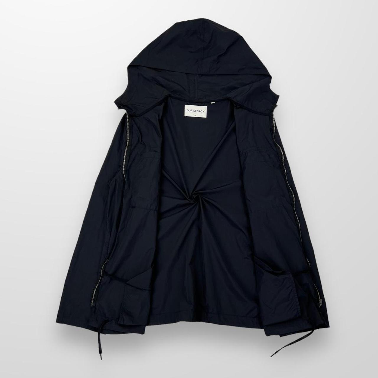 Our Legacy Nylon Jacket In Black W/ Silver Zip