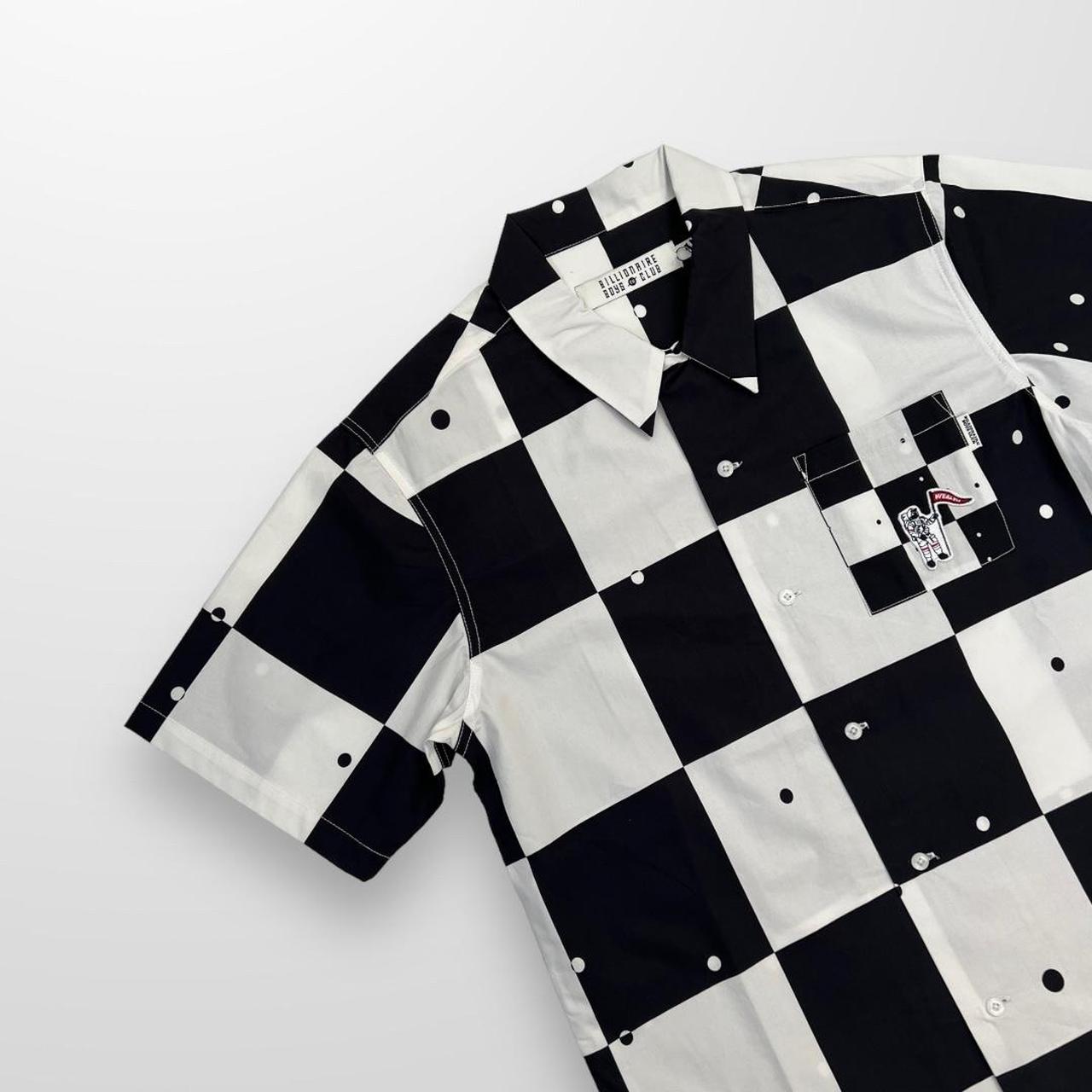 Billionaire Boys Club Space Check S/S Bowling Shirt In Black & White