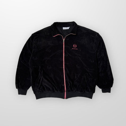 Yardsale x Sergio Tacchini Terry Track Jacket In Black & Red