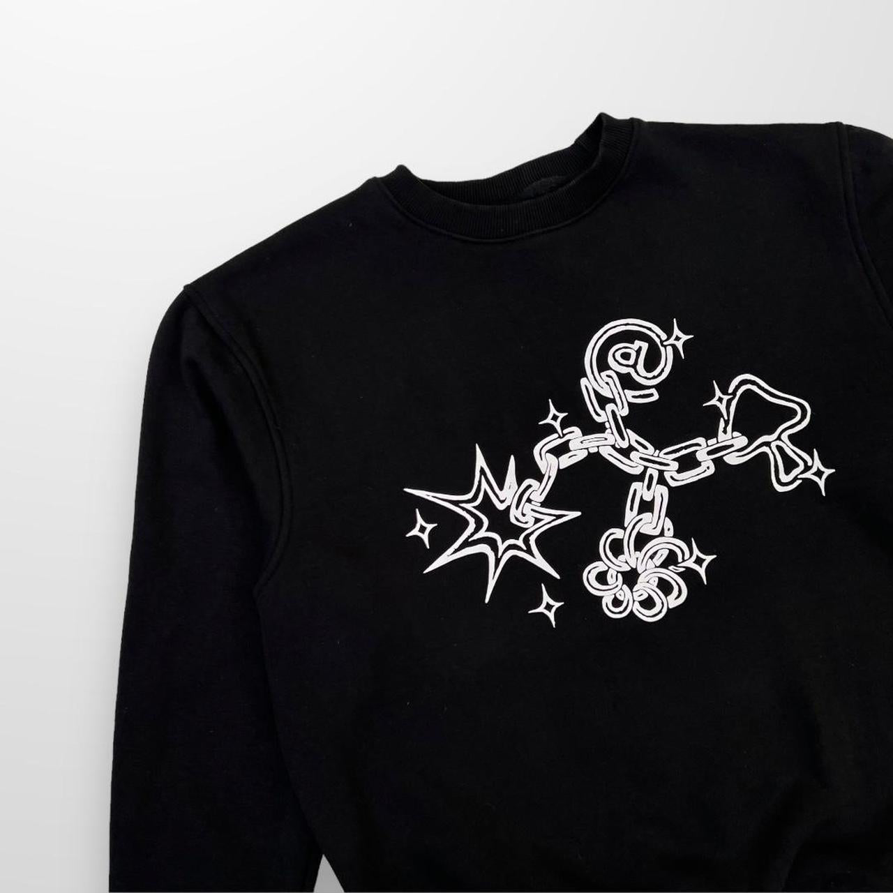 ADWYSD Chain Crewneck Sweatshirt In Black & White