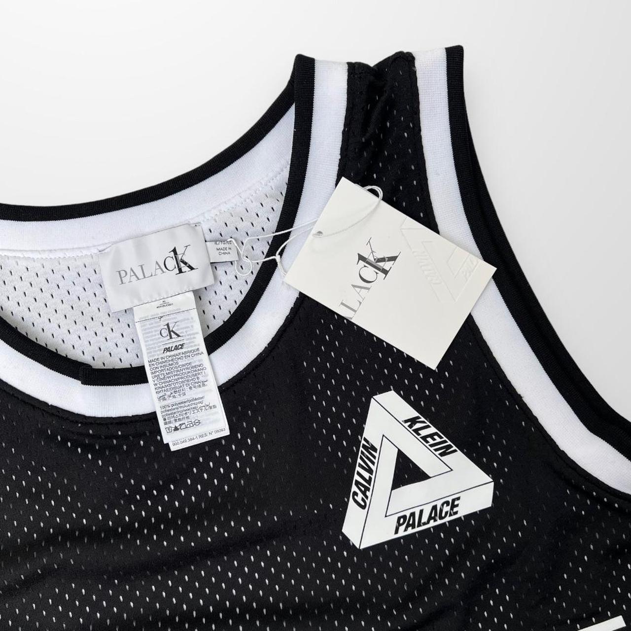 Palace x Calvin Klein Reversible Basketball Vest In Black & White