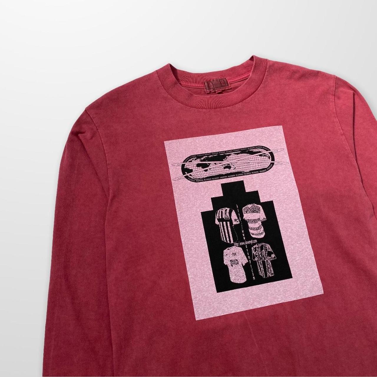 Cav Empt Long Sleeve Overdyed Graphic T-Shirt In Pink / Red