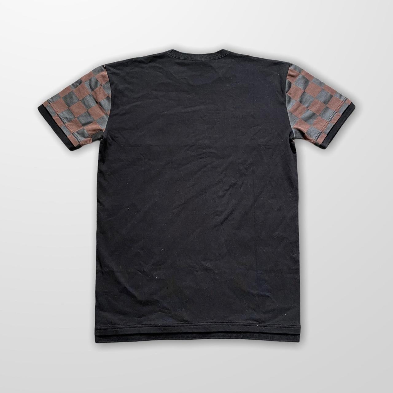 Patta Crewneck Checkered T-Shirt In Brown & Black