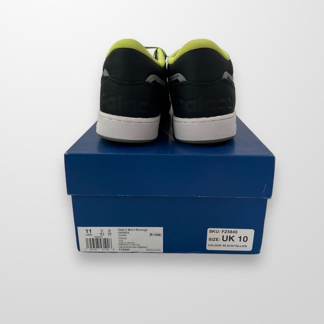 Palace x Reebok Club C Mid II Revenge Trainers In Black Acid Yellow