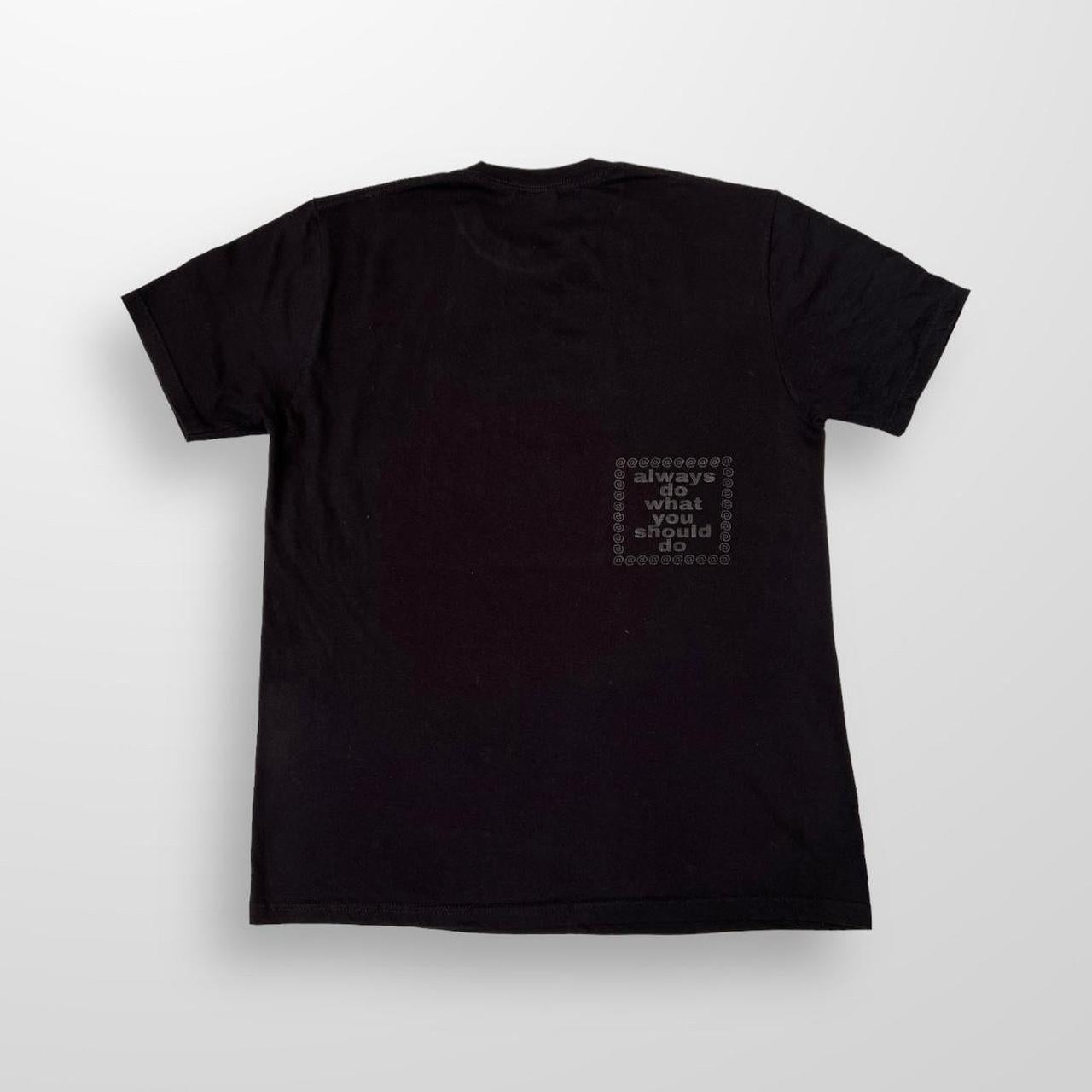 ADWYSD T-Shirt In Black & Pink Graffiti Print