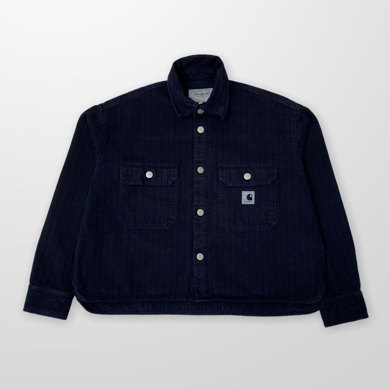 Carhartt WIP W' L/S Trade Shirt In Mizar / Black (Garment Dyed)