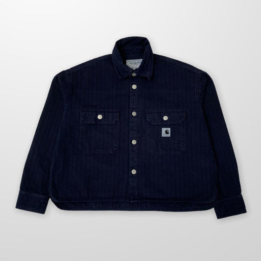 Carhartt WIP W' L/S Trade Shirt In Mizar / Black (Garment Dyed)