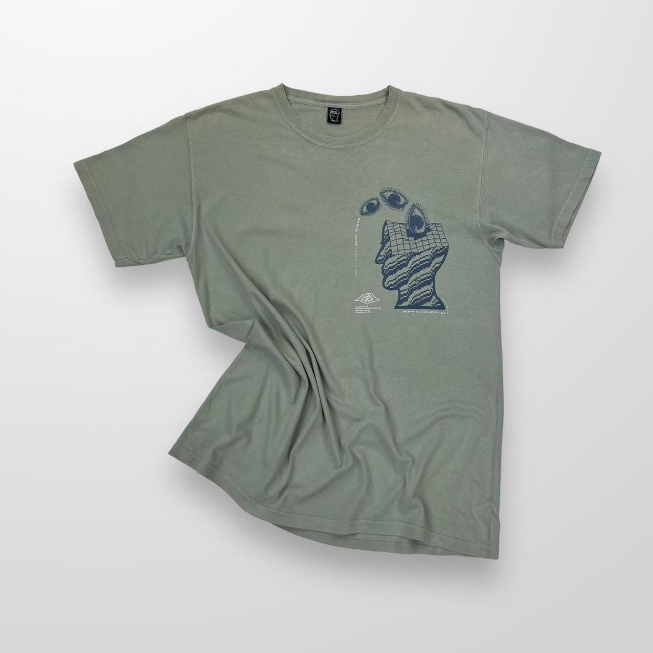 Brain Dead Graphics T-Shirt In Sage Green