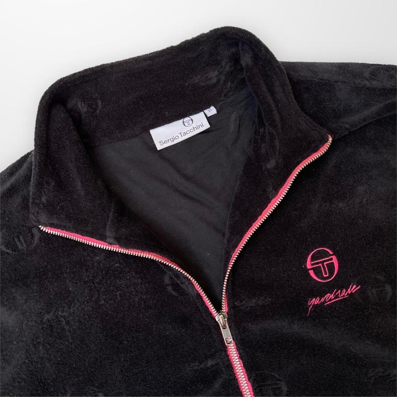 Yardsale x Sergio Tacchini Terry Track Jacket In Black & Red