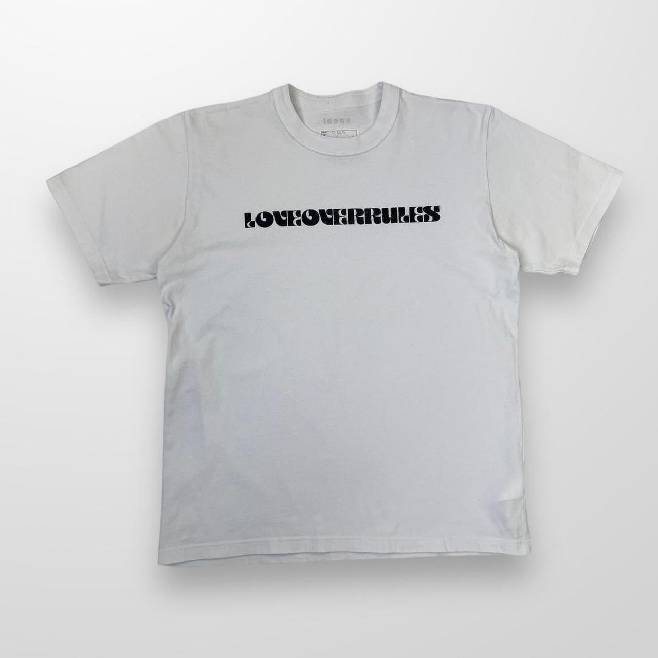 Sacai x Hank Willis Thomas Love Overrules T-Shirt In White & Black
