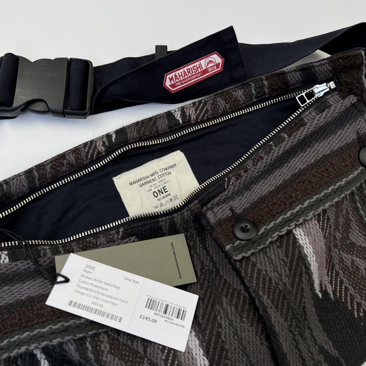 Maharishi Broken Arrow Waist Bag Cotton Powerloom Thunderbird Embroidered Patch
