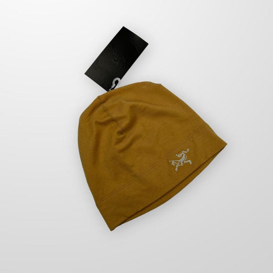 Arc'Teryx Rho Lightweight Wool Toque Beanie In “Retreat” / Mustard