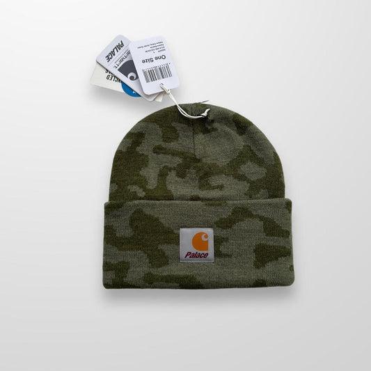 Palace x Carhartt WIP Watch Beanie Hat In Dollar Green Camo