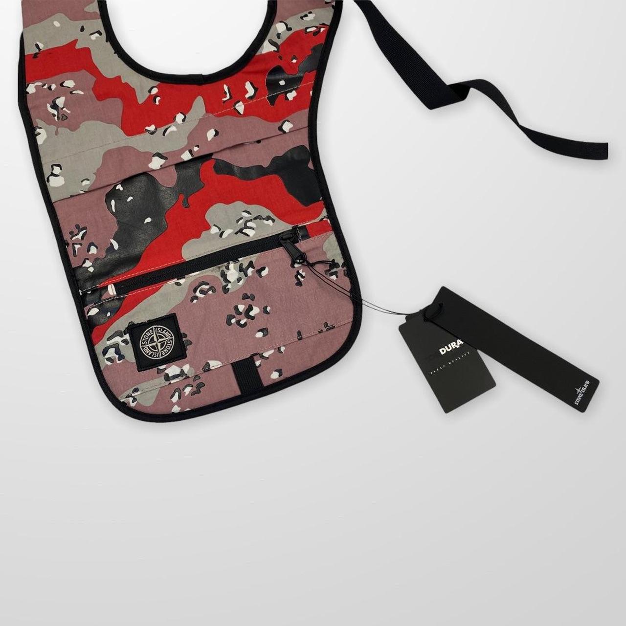 Stone Island Reflective Ripstop Weave / Cordura Shoulder / Holster Bag In PU Desert Camo