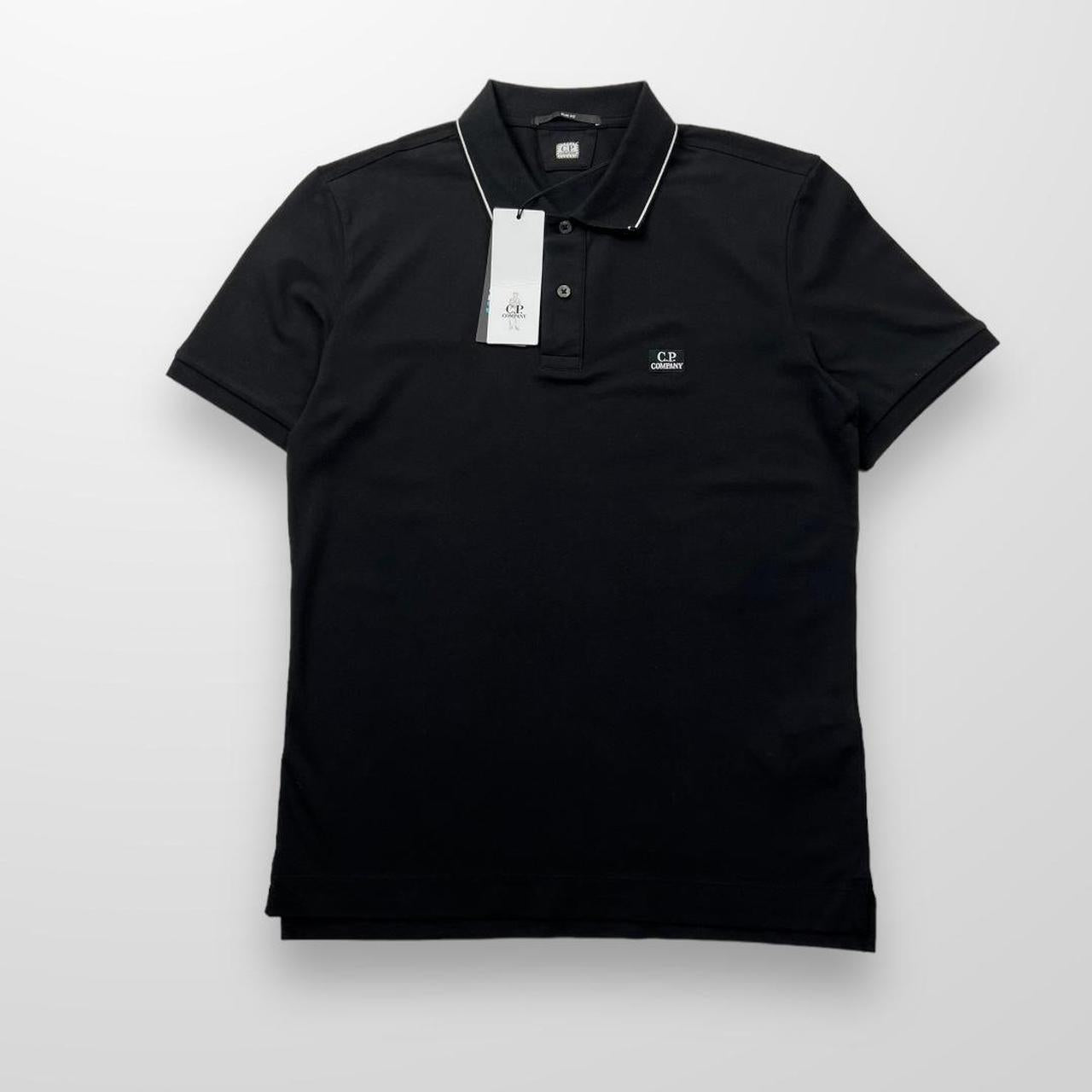 CP Company Patch Logo Polo In Black & White