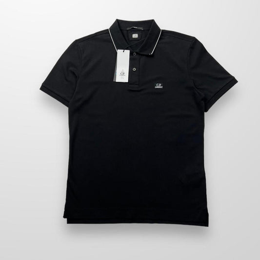 CP Company Patch Logo Polo In Black & White