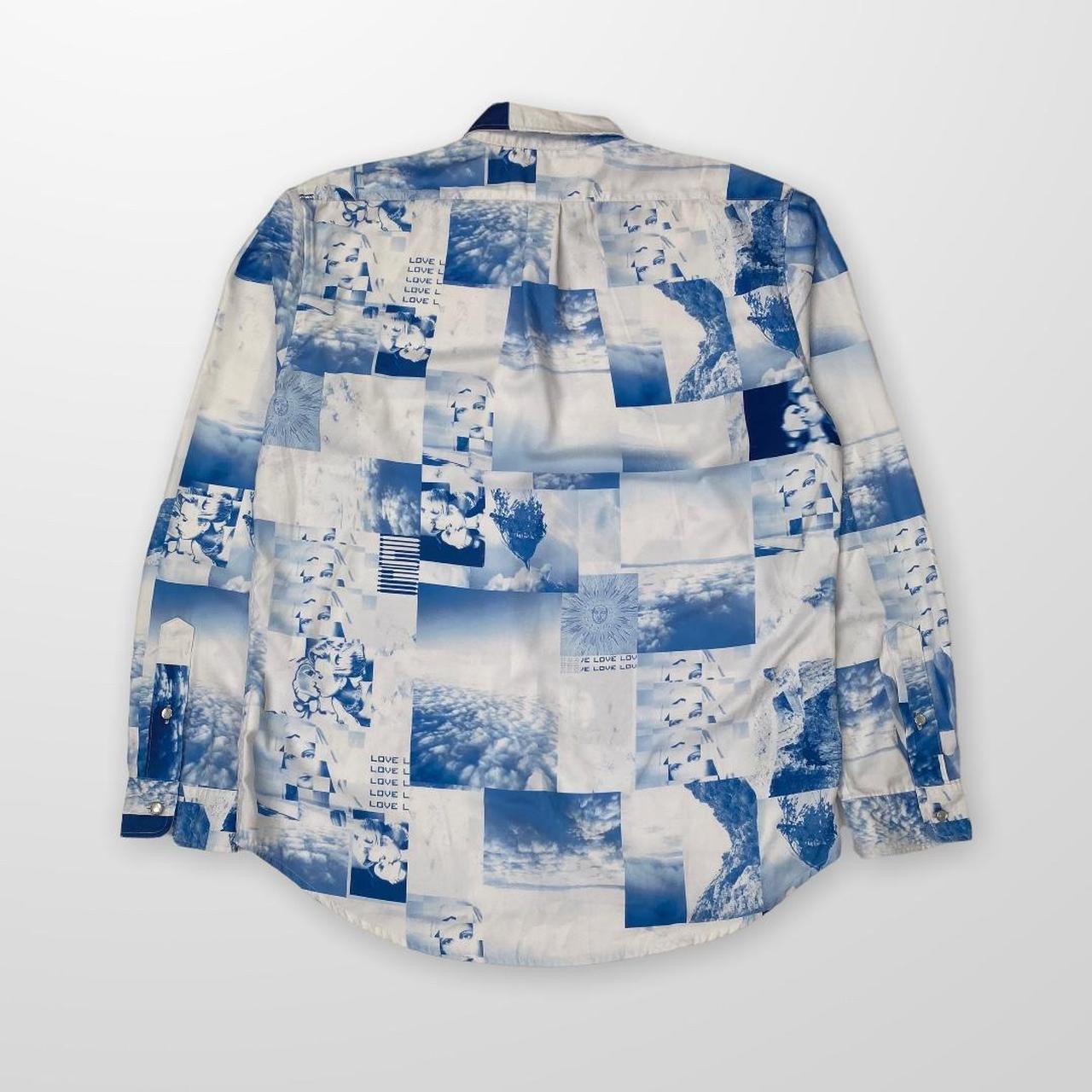 Palace Balearo Silk Pearl Button Shirt In Blue