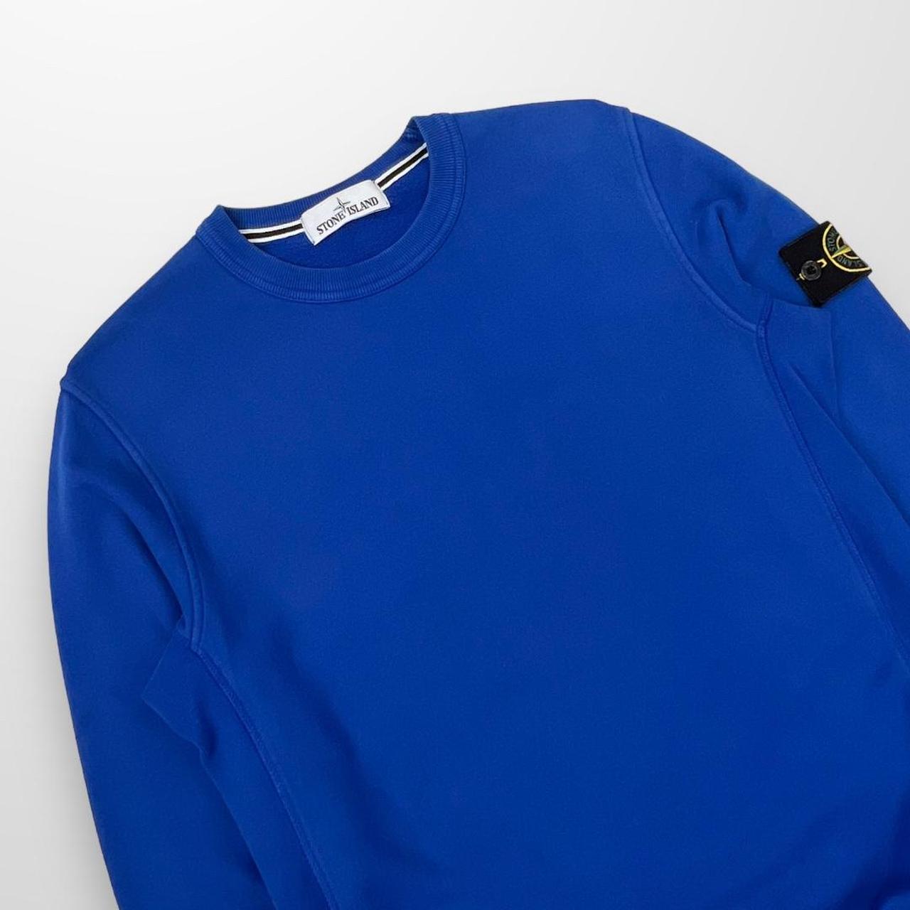 Stone Island Crewneck Sweatshirt In Royal Blue