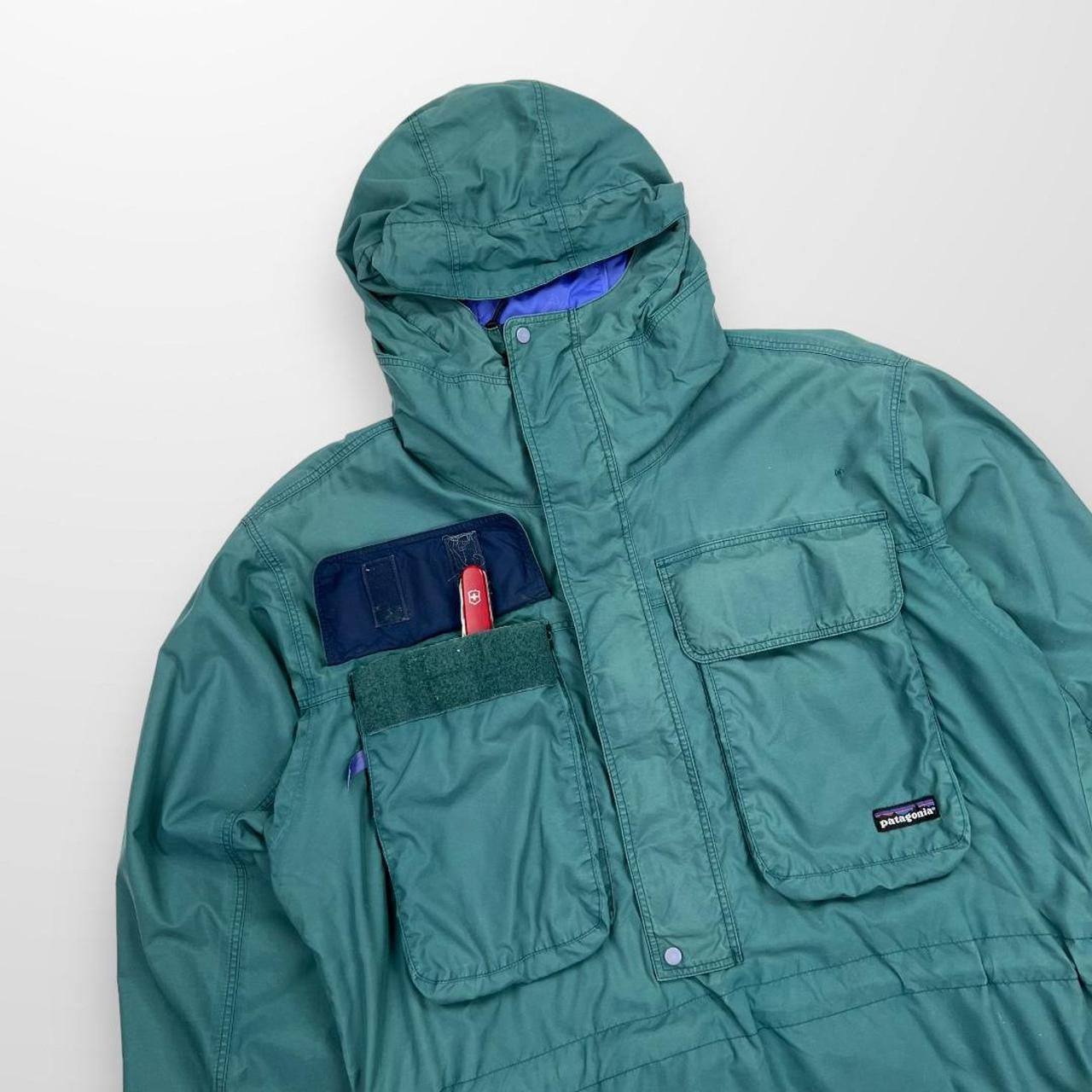 Vintage Patagonia Skanorak Jacket 1/2 Zip In Green & Blue