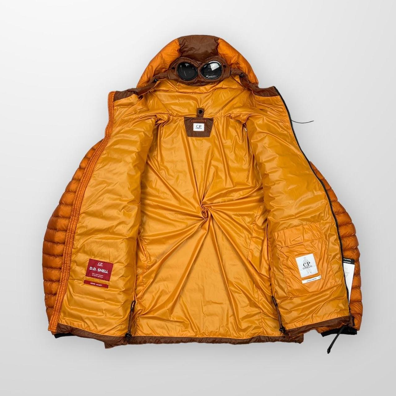 CP Company DD Shell Goggle Down Jacket In Burnt / Desert Orange